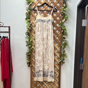 Listicle Cream and Black Floral Dress